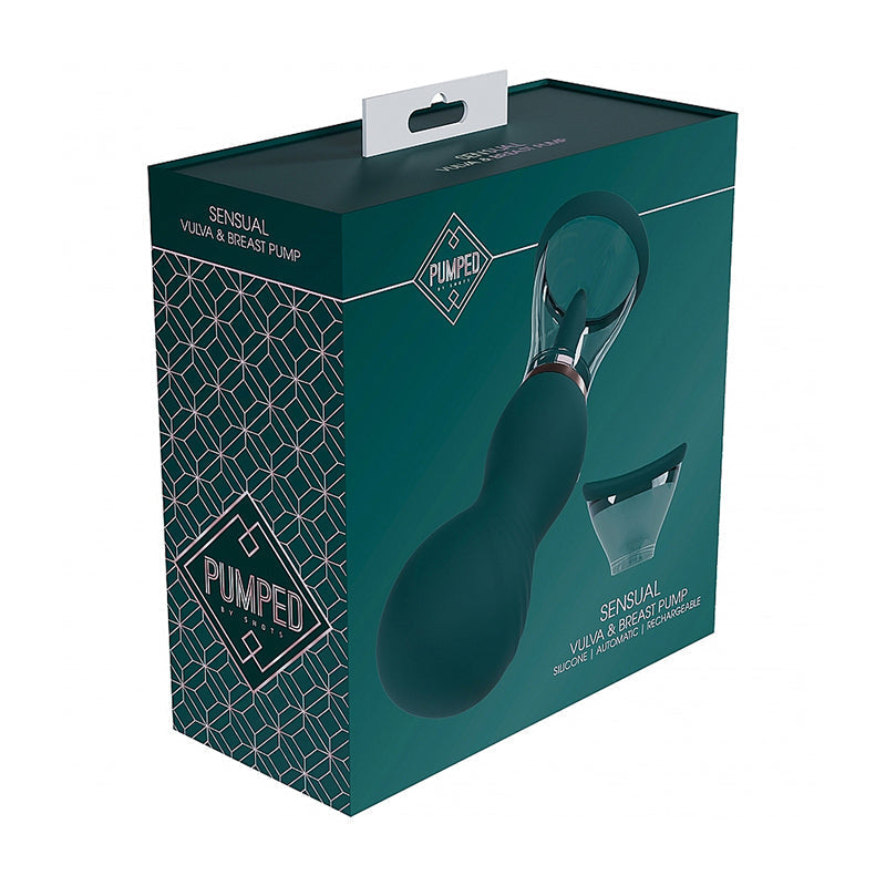 Pumped Sensual Automatic Rechargeable Vulva & Breast Pump Forest Green-0